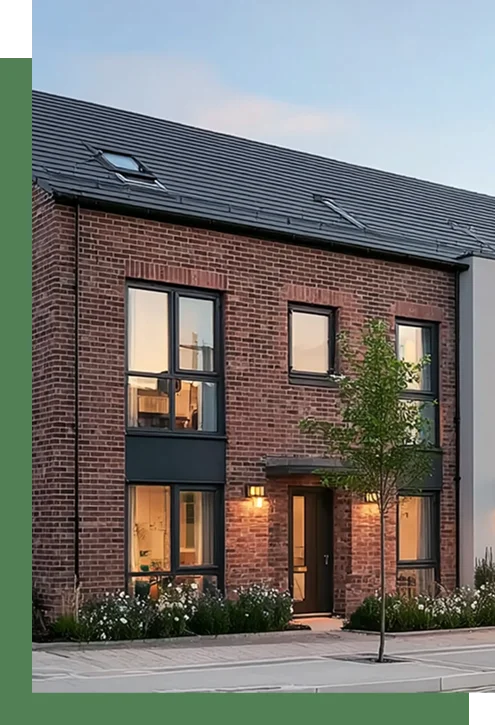 Modern Irish home with heat pump installation