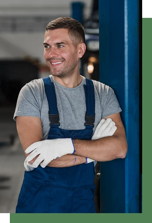Certified heat pump technician performing a system inspection