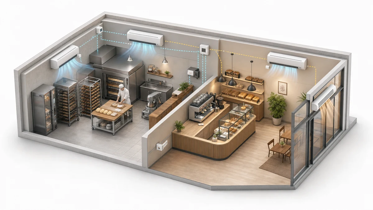 Bakery climate plant, lighting and selected equipment connected to compatible automated controls